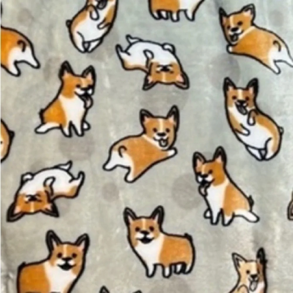 PETS - Pickle & Dot - ‘Corgi’ 60 x 70” plush throw. NWT. Firm! Last one!